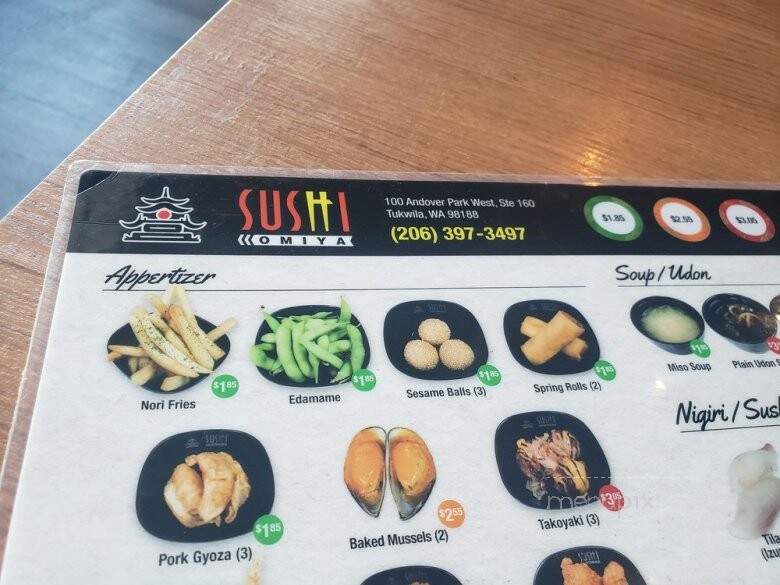 Sushi Omiya - Tukwila, WA menu_pic