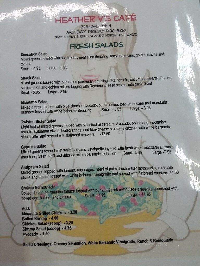 Heather V's Cafe - Baton Rouge, LA menu_pic