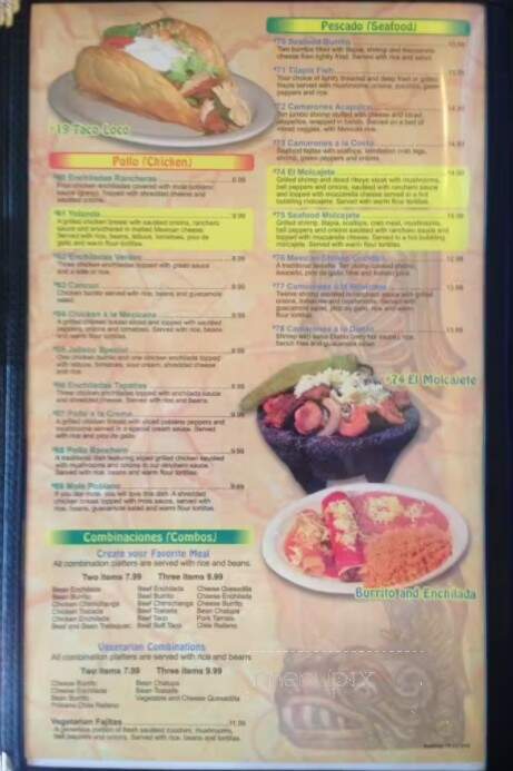 Casa Fiesta - Sandusky, OH menu_pic
