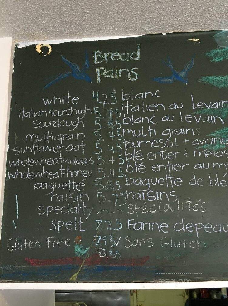 Wakefield Bakery - Wakefield, QC menu_pic