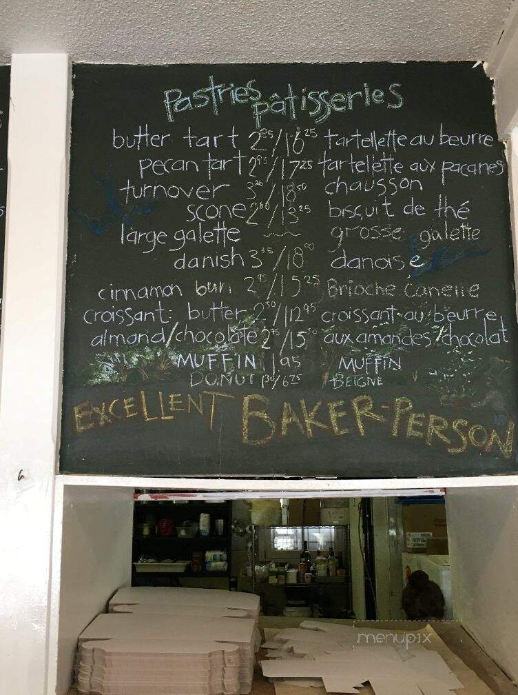 Wakefield Bakery - Wakefield, QC menu_pic