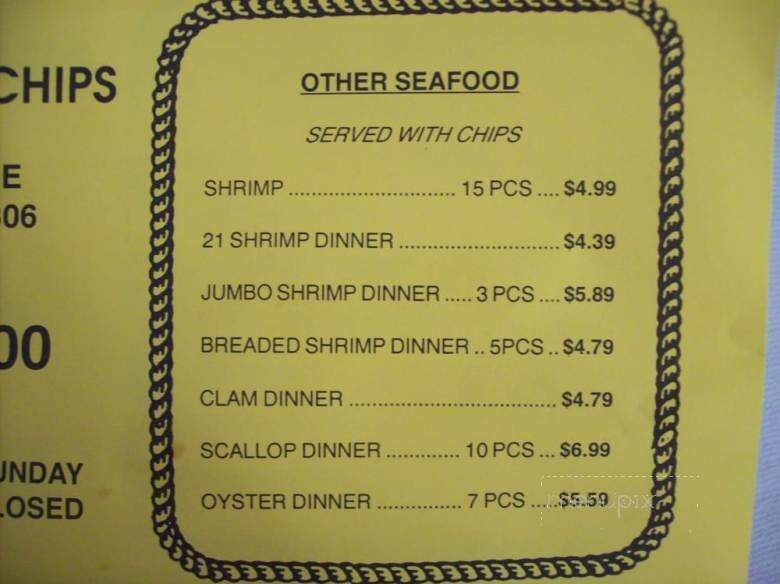 England Fish & Chips - Long Beach, CA menu_pic
