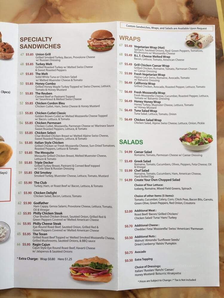 Union Bagel - Lynbrook, NY menu_pic