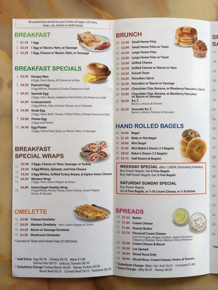 Union Bagel - Lynbrook, NY menu_pic
