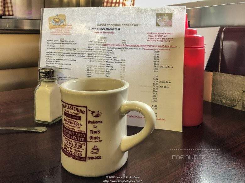 Tim's Diner - Leominster, MA menu_pic