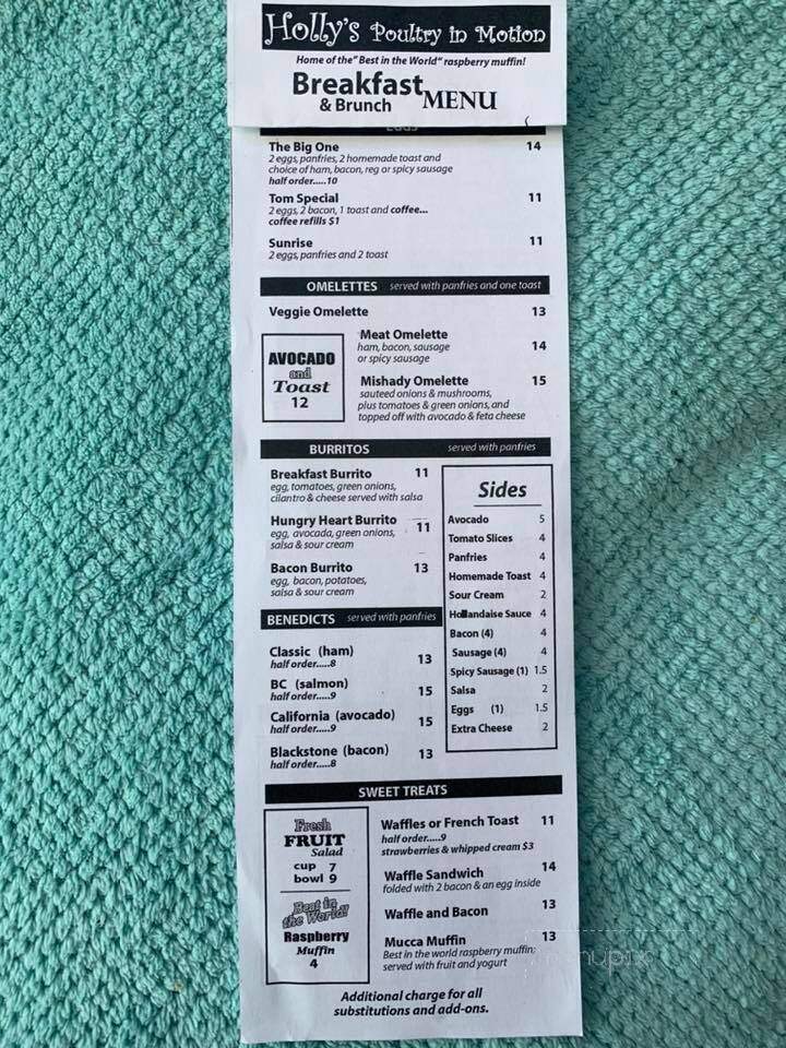 Holly's Poultry in Motion - White Rock, BC menu_pic