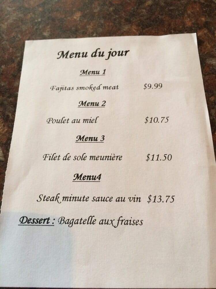 Le Frederike - Mont-Joli, QC menu_pic