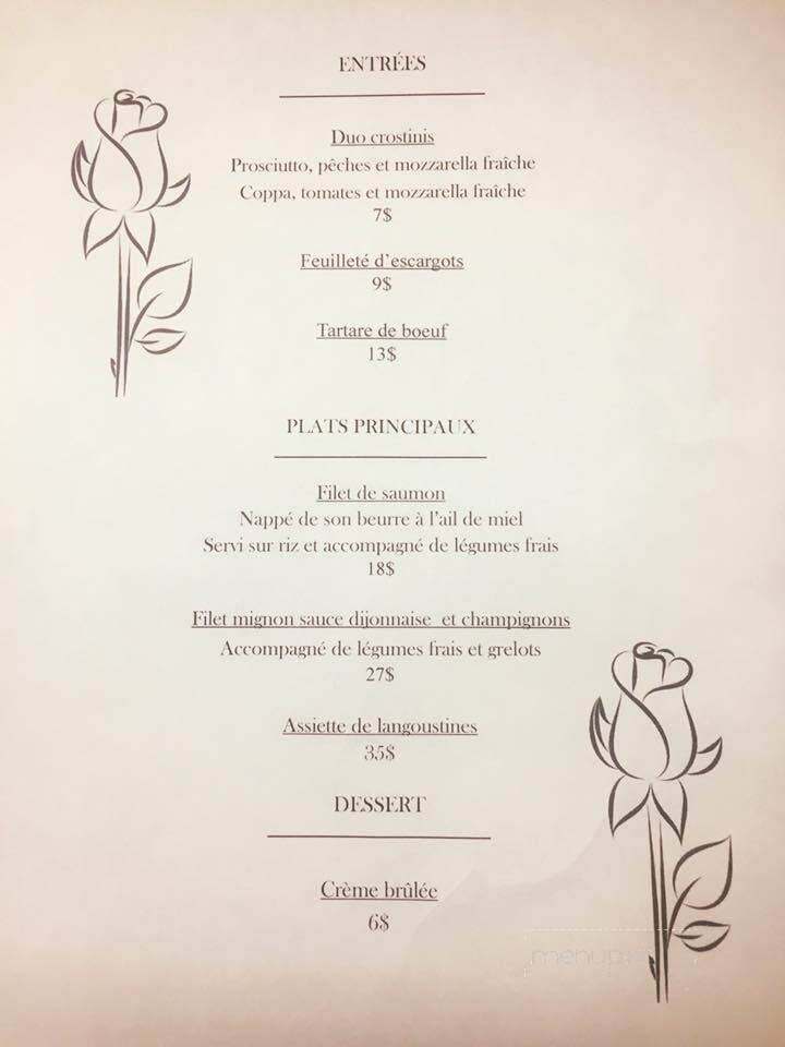 Restaurant du Motel Louise - Ville-Marie, QC menu_pic
