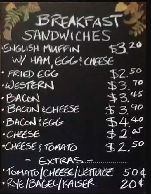 J J's Cafe & Deli - Toronto, ON menu_pic