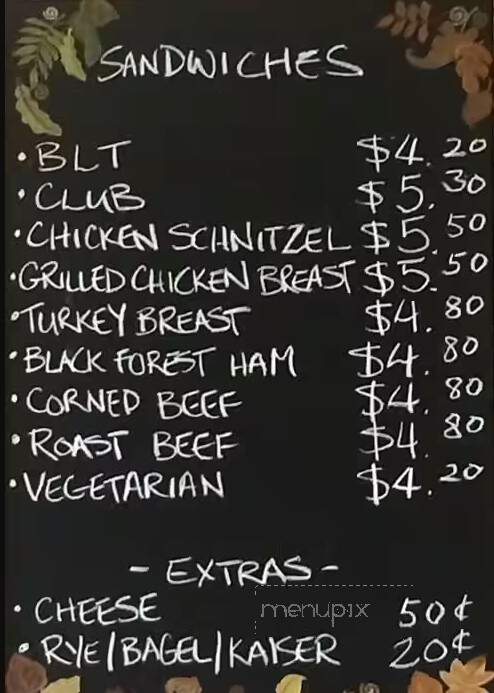 J J's Cafe & Deli - Toronto, ON menu_pic