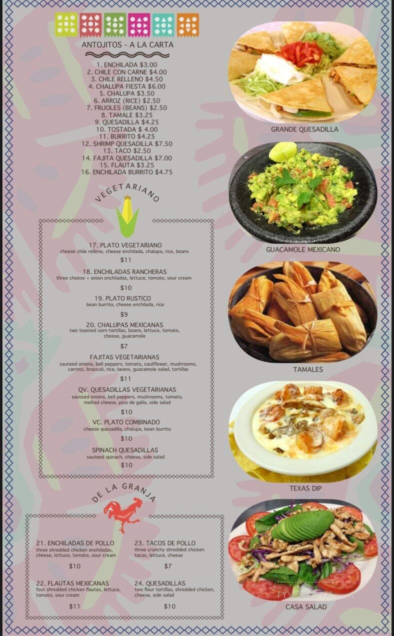 Casa Vieja Of Gerogia - Peachtree City, GA menu_pic