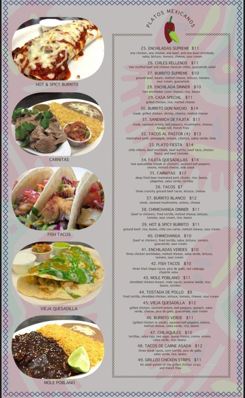 Casa Vieja Of Gerogia - Peachtree City, GA menu_pic
