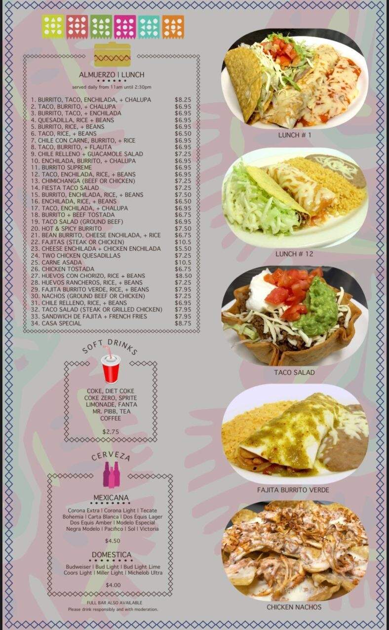 Casa Vieja Of Gerogia - Peachtree City, GA menu_pic