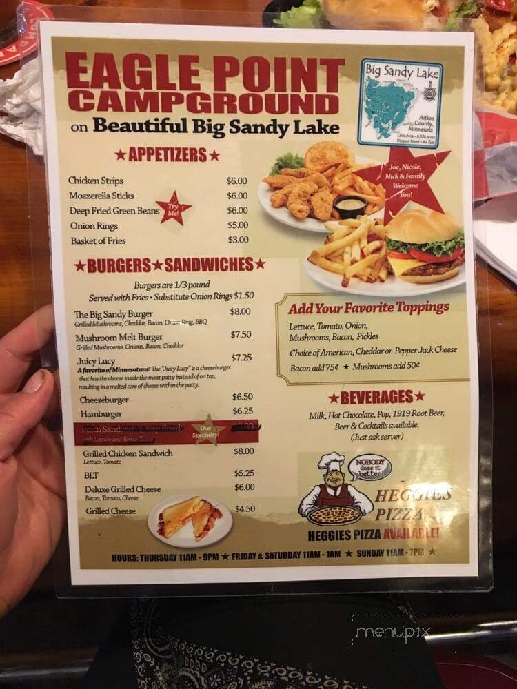 Eagle Point Lounge - Mcgregor, MN menu_pic