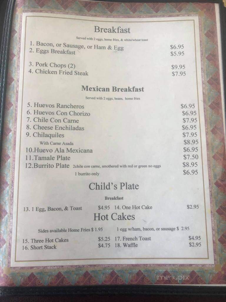El Mirador - Deming, NM menu_pic
