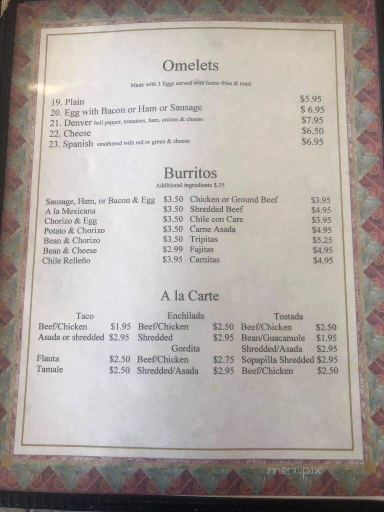 El Mirador - Deming, NM menu_pic