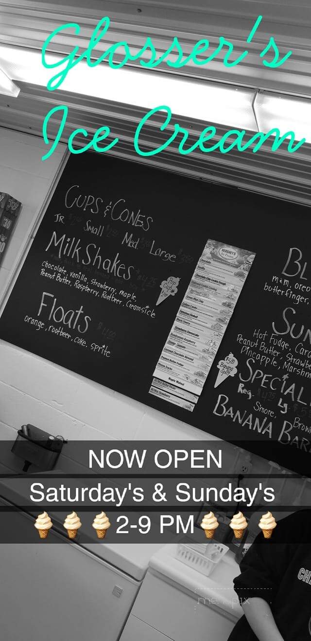 Glosser's Soft Serve - Warsaw, NY menu_pic