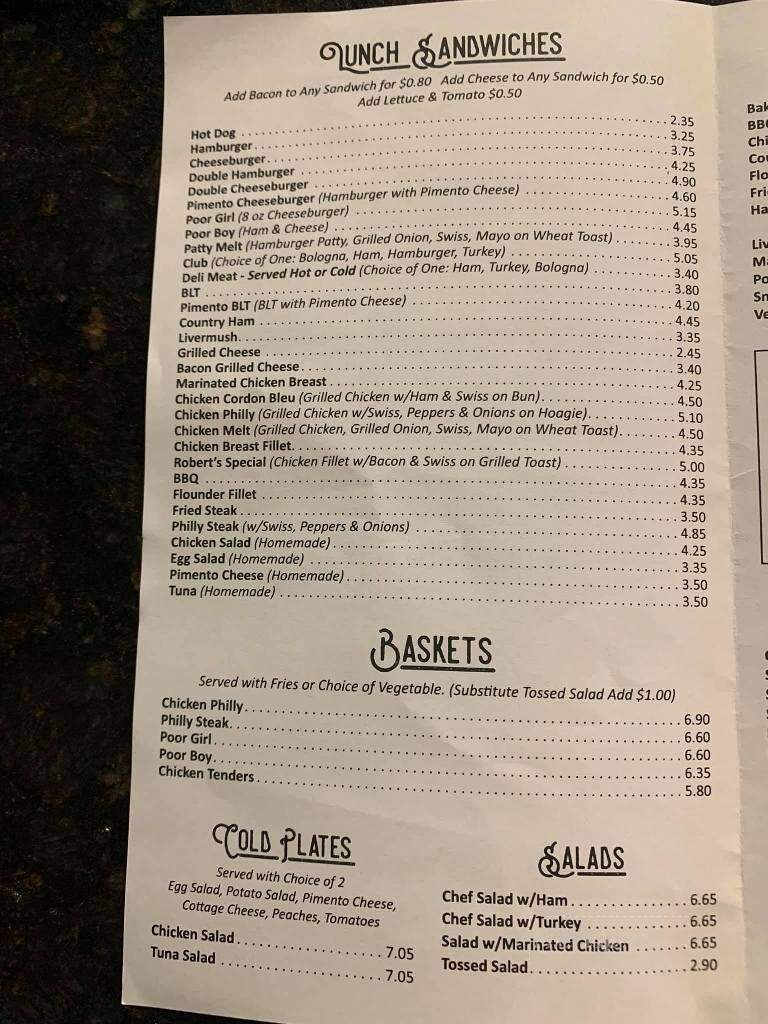 Callahan's Cafe - Newton, NC menu_pic