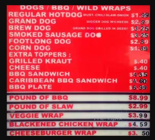 Buckos - Mooresville, NC menu_pic