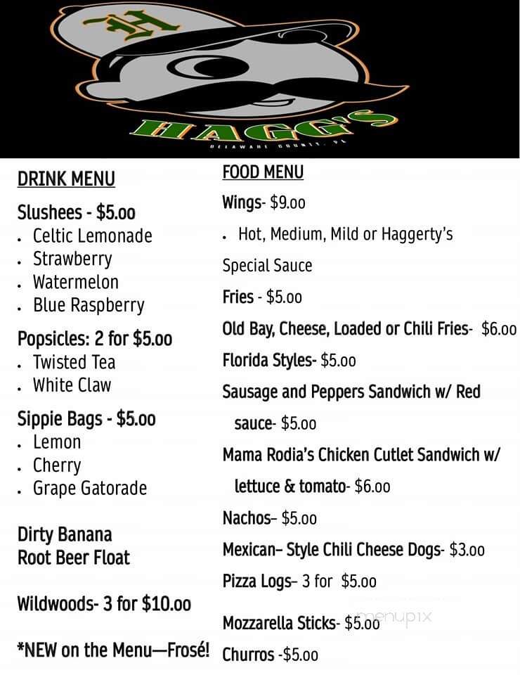 Haggerty's Cafe - Holmes, PA menu_pic