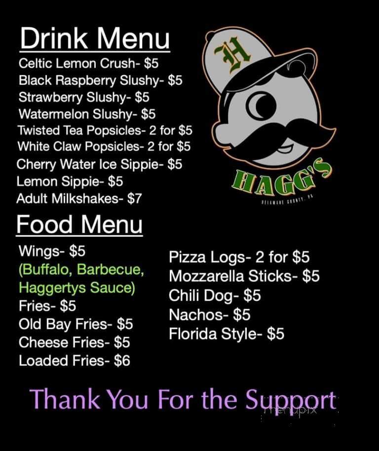 Haggerty's Cafe - Holmes, PA menu_pic