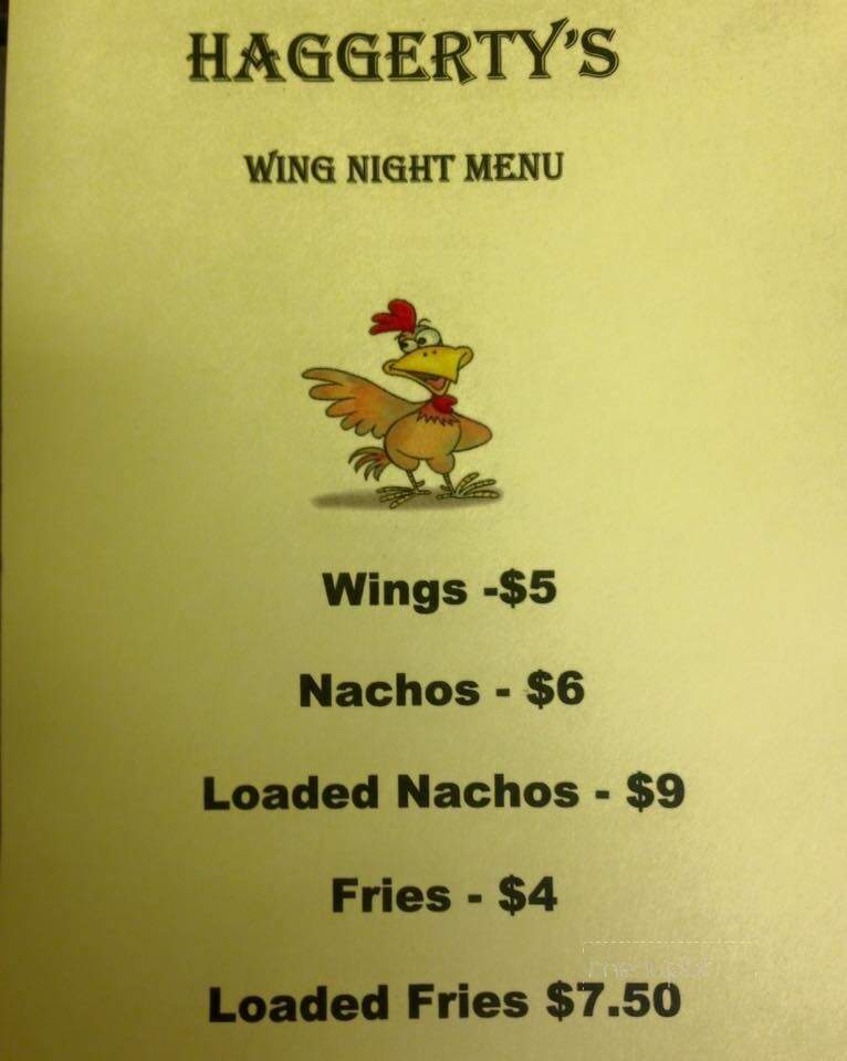 Haggerty's Cafe - Holmes, PA menu_pic