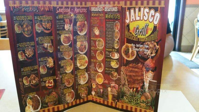 El Jalisco Grill Mexican - San Antonio, TX menu_pic