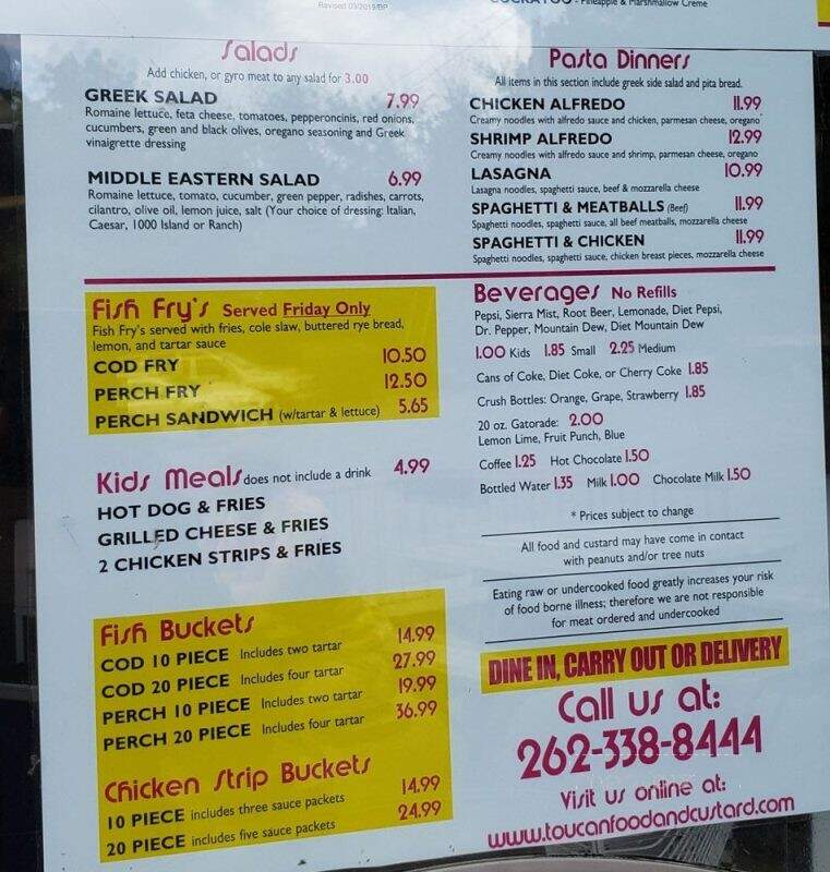 Toucan Food & Custard - West Bend, WI