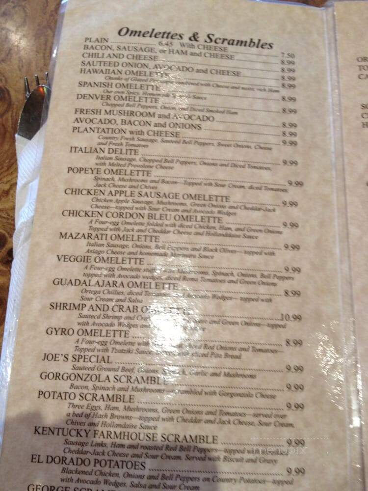 Lou's Restaurant - Los Gatos, CA menu_pic