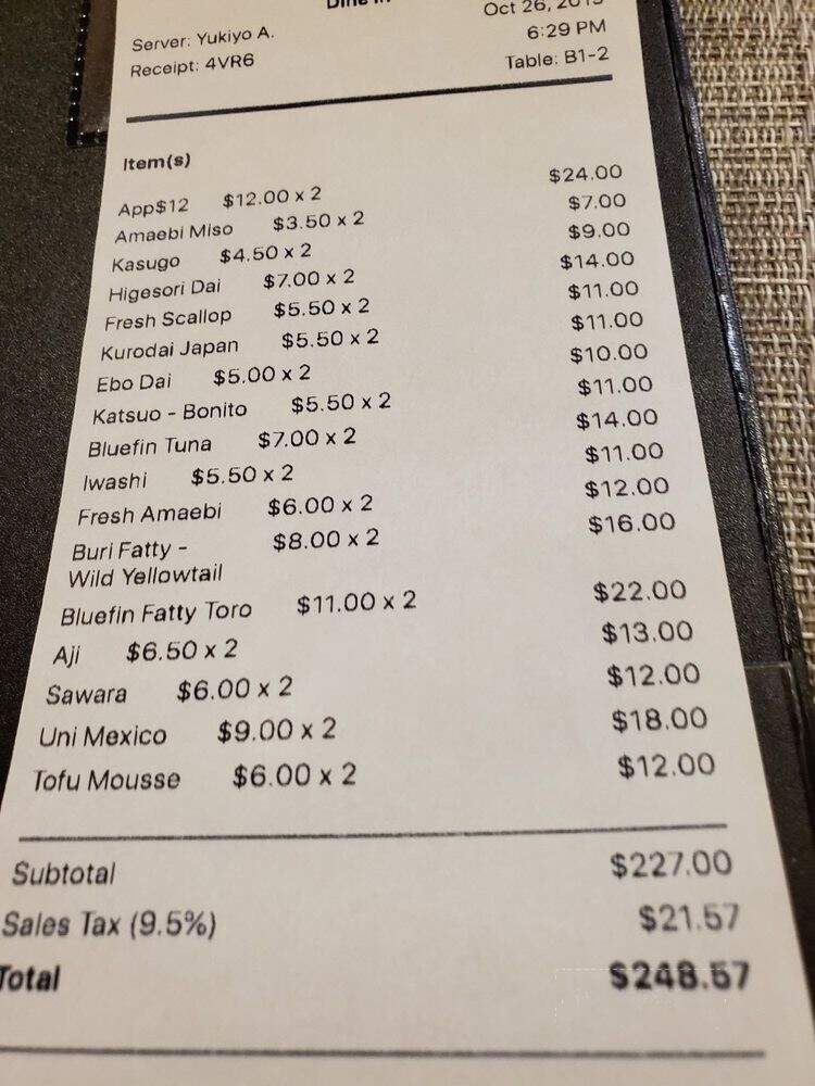 Shin Sushi - Los Angeles, CA menu_pic