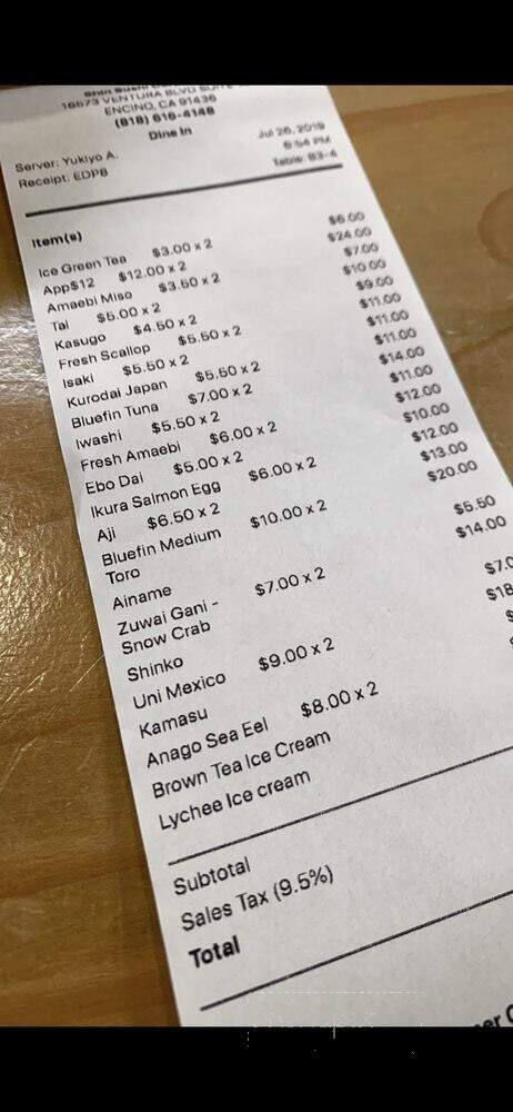 Shin Sushi - Los Angeles, CA menu_pic