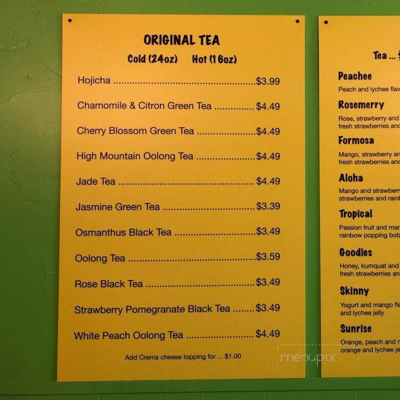 Formosa - Sonora, CA menu_pic