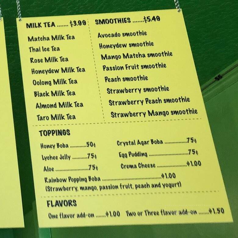 Formosa - Sonora, CA menu_pic