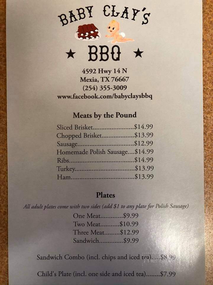 Baby Clay's Barbecue - Mexia, TX