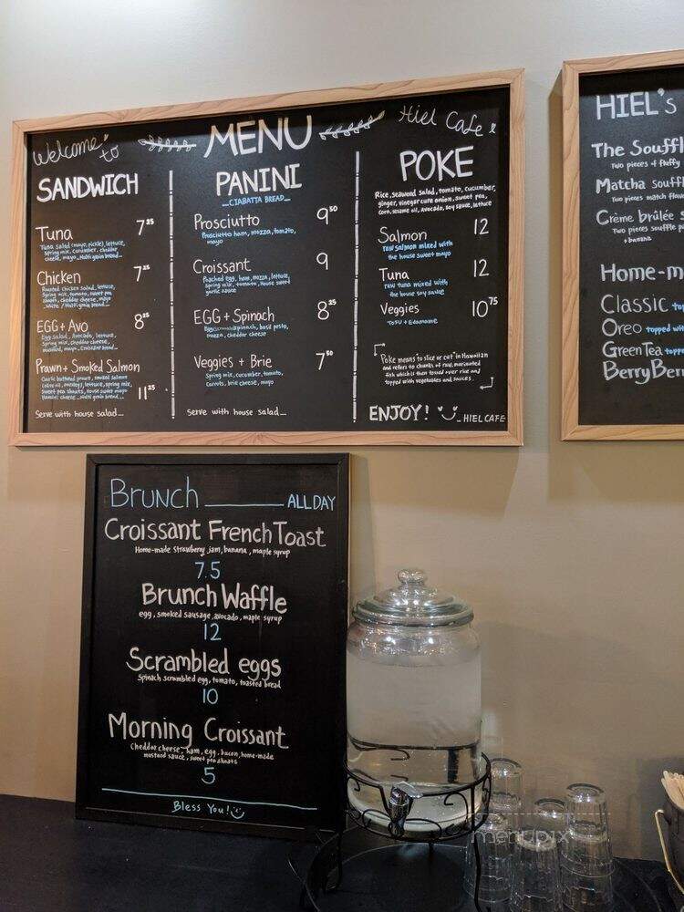 Hiel Cafe - Burnaby, BC menu_pic