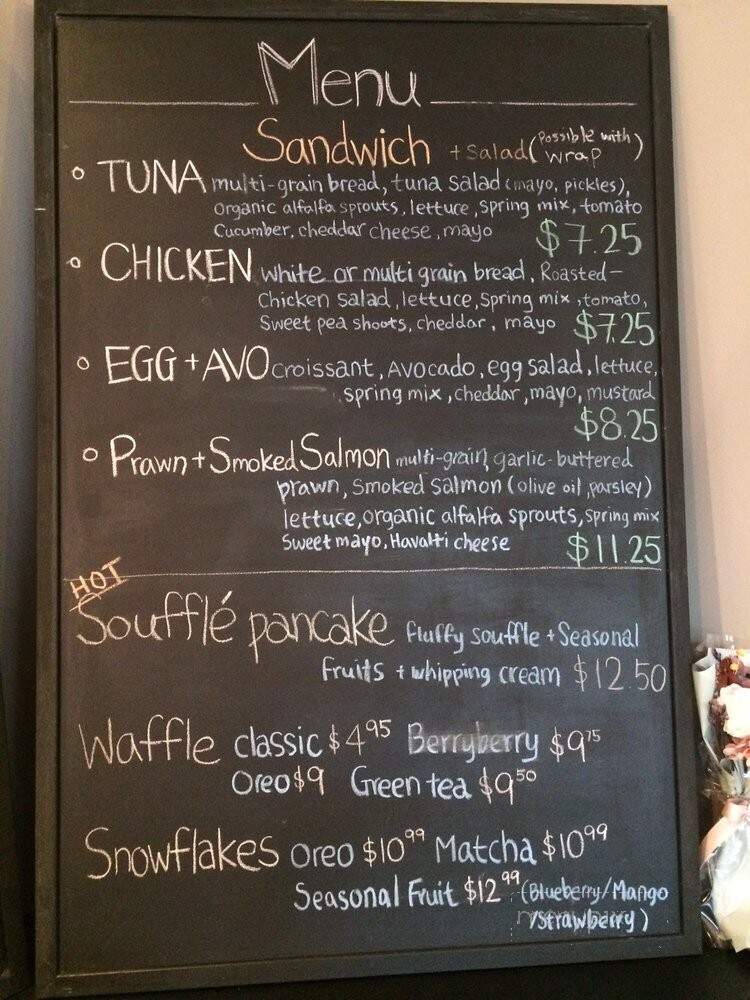 Hiel Cafe - Burnaby, BC menu_pic