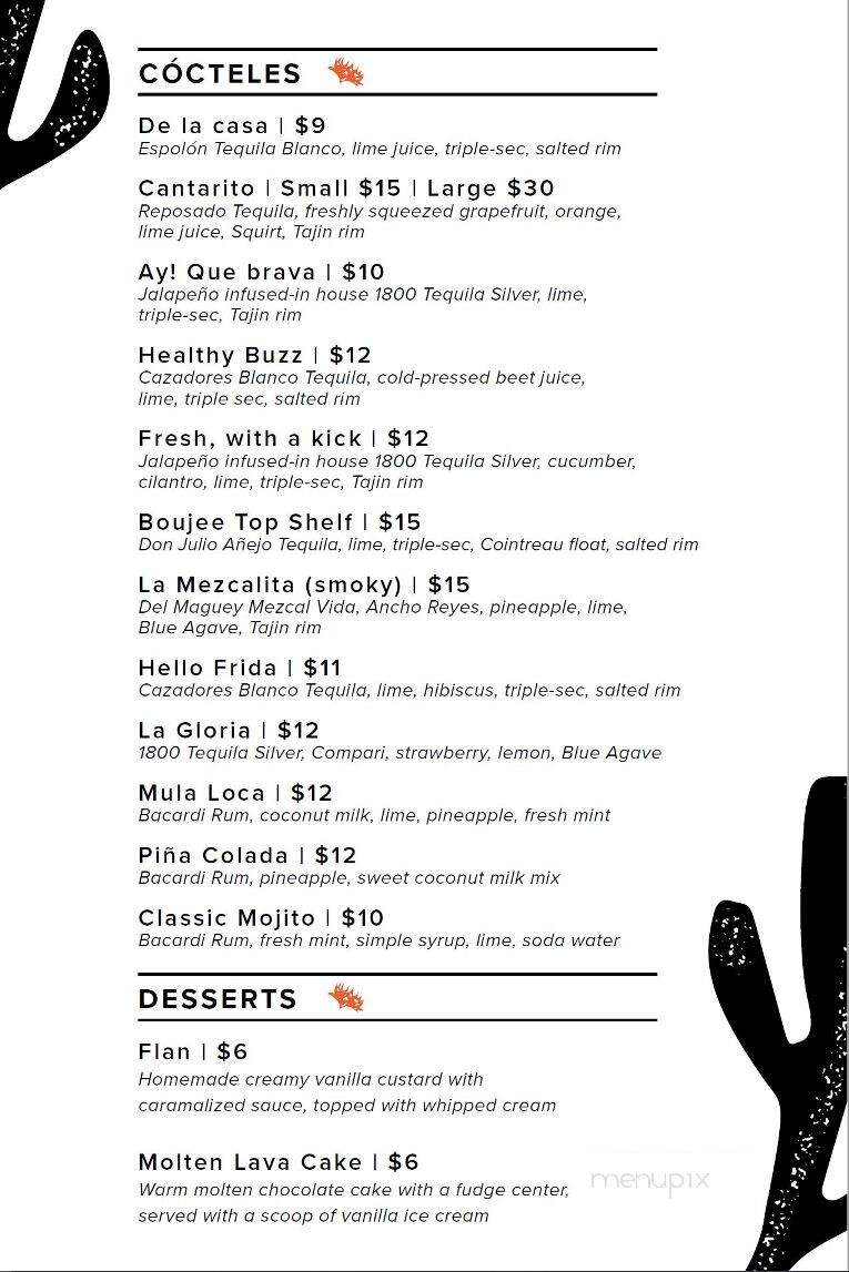 La Gloria - Bothell, WA menu_pic