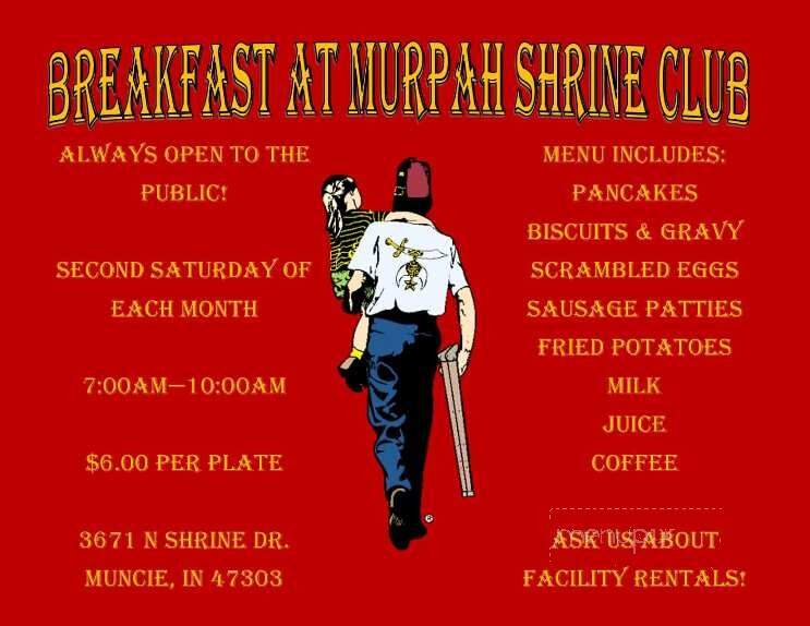 Murpah Shrine Club - Muncie, IN menu_pic