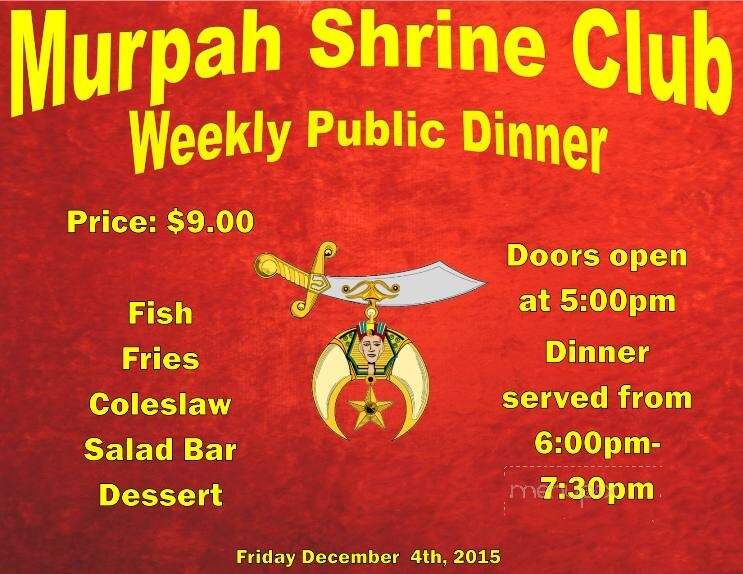 Murpah Shrine Club - Muncie, IN menu_pic