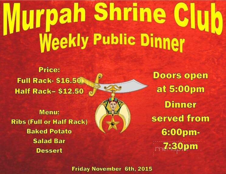 Murpah Shrine Club - Muncie, IN menu_pic