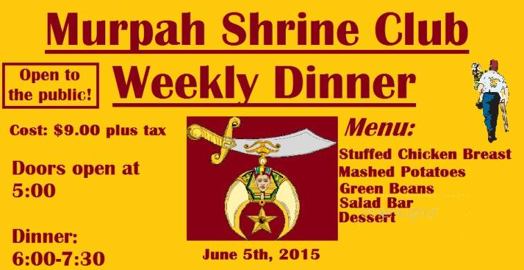 Murpah Shrine Club - Muncie, IN menu_pic