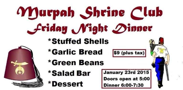 Murpah Shrine Club - Muncie, IN menu_pic