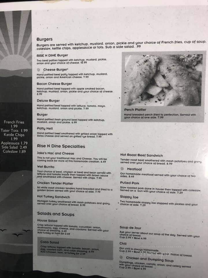Rise N Dine - Vicksburg, MI menu_pic