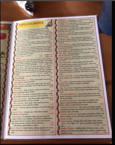Don Jose - Paragould, AR menu_pic