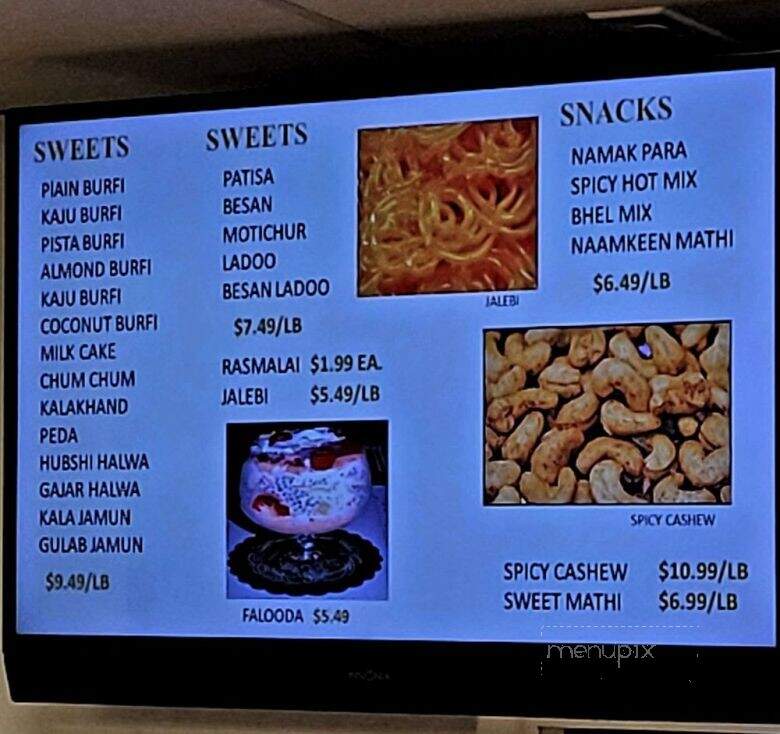Indian Sweets & Groceries - Torrance, CA menu_pic