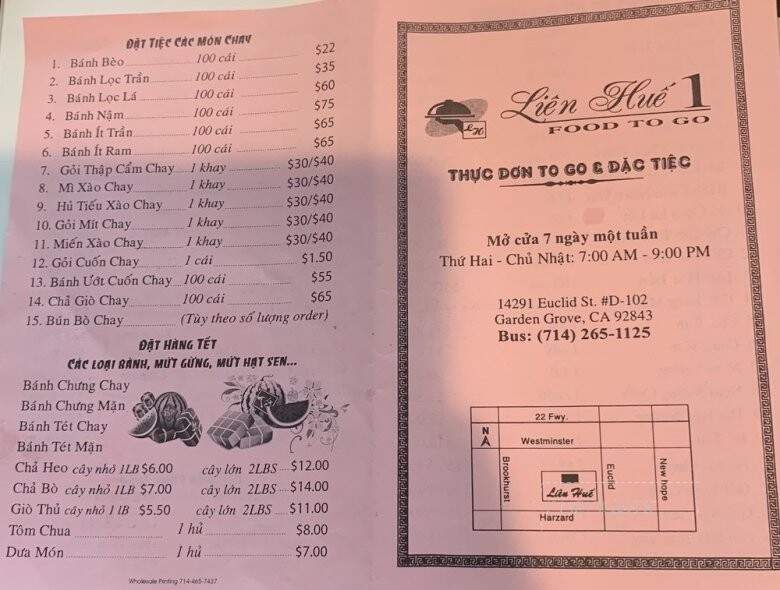 Lien Hue Food To Go - Garden Grove, CA