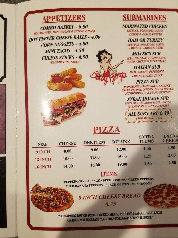 Miller's Tavern - Arcanum, OH menu_pic