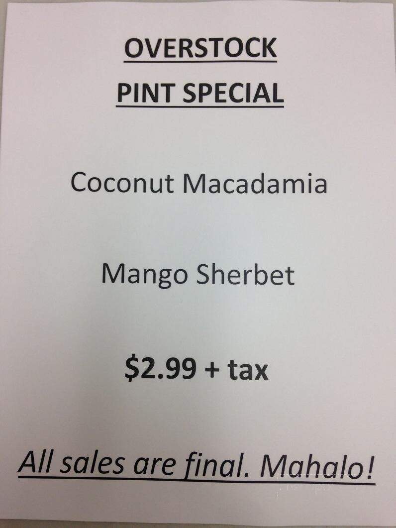 Kamoi Snack-N-Go - Kaunakakai, HI menu_pic