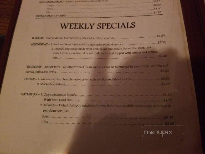 Casa De Trujillo - Cheyenne, WY menu_pic