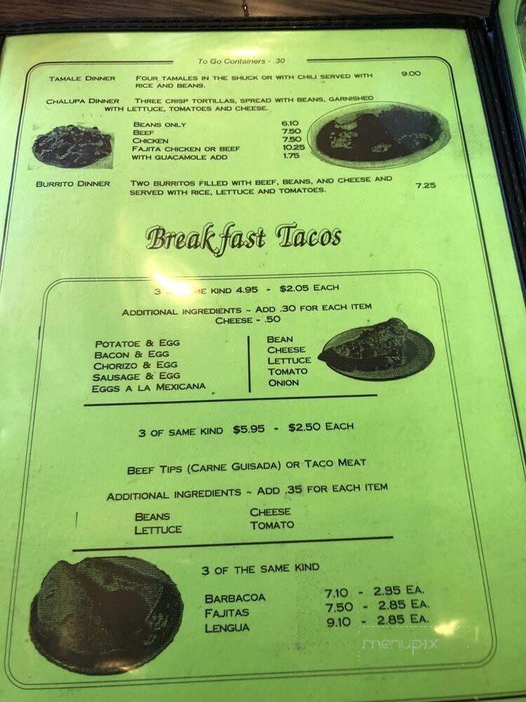 Bigotes - Arlington, TX menu_pic